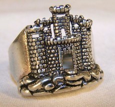 DELUXE FANTASY MIDEVIL CASTLE SILVER BIKER RING BR38R  jewelry NEW CASTL... - $7.59