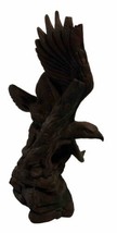 Large Hand painted Eagle Figurine Porcelain Black 17&quot; Damaged SEE PHOTOS - £10.27 GBP