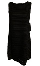 Cynthia Steffe Black Sheath Textured Stripes Little Black Dress LBD Size... - £17.01 GBP