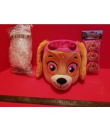 Paw Patrol Easter Basket Kit Pink Plush Tote Sparkle Grass Skye Treat Co... - $18.99