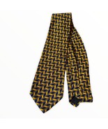 Brooks Brothers Yellow/Navy Blue Men&#39;s Silk Tie - $19.20
