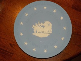 Vintage Wedgwood Jasperware America's Heritage The West - By Land Plate Last One - $55.48