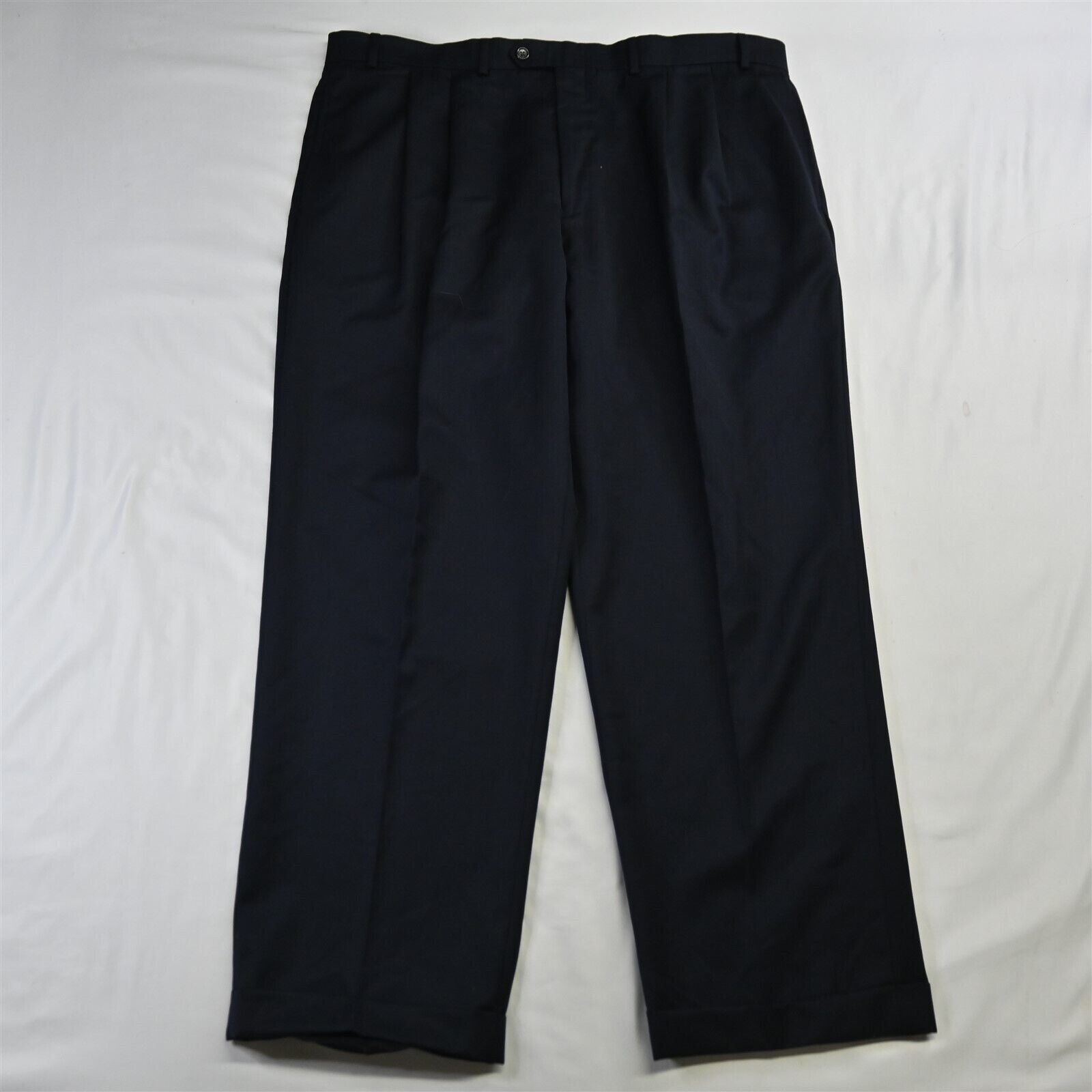 Primary image for Chaps Ralph Lauren 40 x 30 Navy Blue Comfort Stretch Pleated Mens Dress Pants