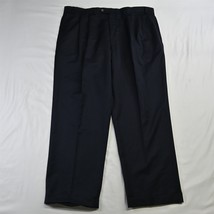 Chaps Ralph Lauren 40 x 30 Navy Blue Comfort Stretch Pleated Mens Dress Pants - £14.15 GBP
