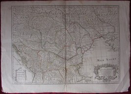 1780 Carte de la Hongrie Guillaume De L&#39;Isle Antique Map Hungary Copperp... - £338.49 GBP
