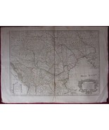 1780 Carte de la Hongrie Guillaume De L&#39;Isle Antique Map Hungary Copperp... - £334.19 GBP