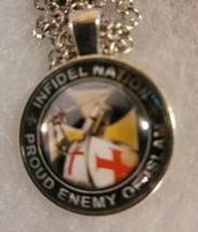 Knight s templar infidel nation christian necklace  large  thumb200
