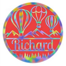 Hot Air Balloon Personalized name plaque wall hanging sign – laser cut - £27.73 GBP