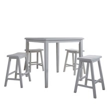 Gaucho 5Pcs Pack Counter Height Table Set, White Finish - $8,950.46 MXN