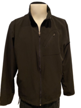 Champion Black Windbreaker Zip Front Long Sleeve Men&#39;s Size L - $9.49