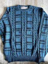 Vintage Men’s Large McGregor 100% Acrylic Blue &amp; Black Pullover Sweater - $14.98