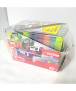 Imation Neon Diskettes 40 Pack IBM 2HD 3.5" Floppy Disks in Case NEW SEALED - $38.11