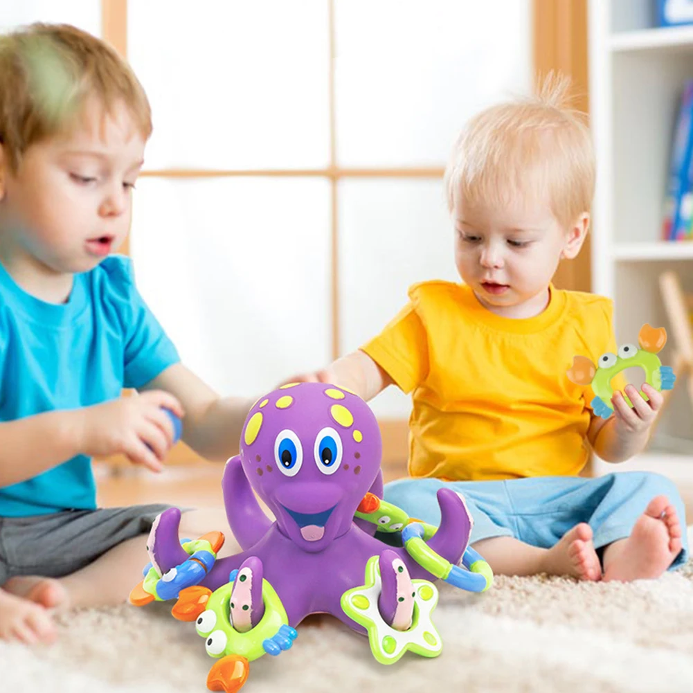 New Kids Cartoon Cute Octopus Bathing Toys for Children With Wind-up Chain - £7.88 GBP+
