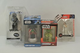 Star Wars Bobblehead Ornament Keychain Darth Vader Yoda Leia Lot Funko New - $33.85