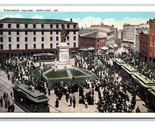 Monument Square Portland Maine ME WB Postcard Y3 - $2.92