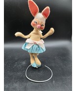 Annalee Mobiltee Doll Easter Bunny Vintage 1971 Felt Painted Face Made i... - $17.50
