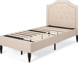 Christopher Knight Home Xenia Twin Bed Platform, Beige, Black - $551.99