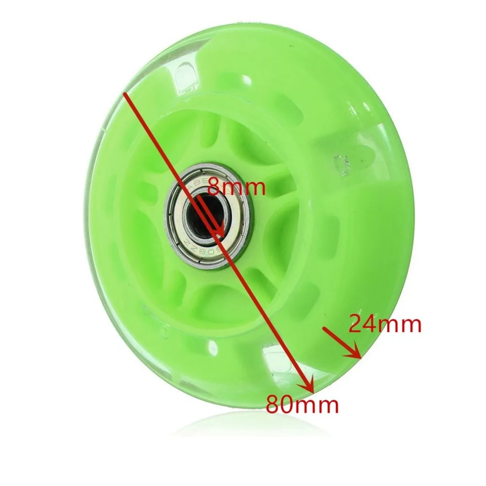 Sporting 80mm 120mm Scooter Led Flash Wheel Mini Or Maxi durable Scooter Flashin - £23.35 GBP