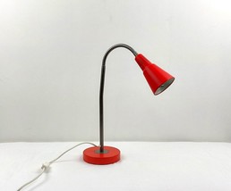 Red vintage Ikea Kvart desk lamp Marianne and Knut Haberg office table lighting - £28.12 GBP