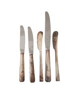 Sheraton Hotel Knives Silver Plate Mixed Flatware Vintage Logo Knife Set... - £14.71 GBP