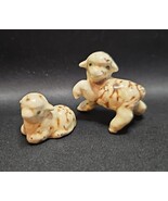 Vintage Adorable Set of 2 Miniature Sheep Lambs Doll House Farmyard Animals - $30.16 CAD