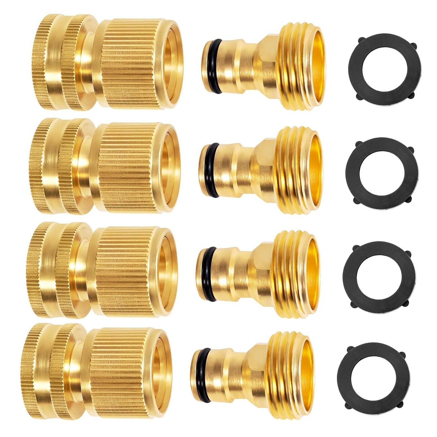 Brass Garden Hose Quick Connect Fittings - $6.44+