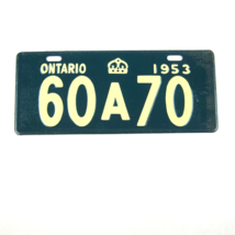 Vintage 1953 Wheaties Cereal Ontario Canada Metal Bicycle License Plate 60A70 - £10.38 GBP