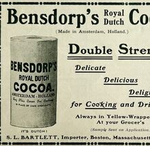 1904 Bensdorp&#39;s Double Dutch Cocoa Advertisement Baking Ephemera 4.75 x ... - $28.01 CAD