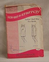 Sew Knit N Stretch 235 Sewing Pattern Ladies Half Slip Knit Vintage 1970... - $12.86