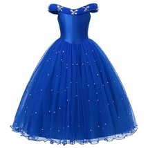  Children&#39;s   Dress for  Party Cosplay Girls   Costume Kids Fancy Blue Ball Gown - £41.81 GBP