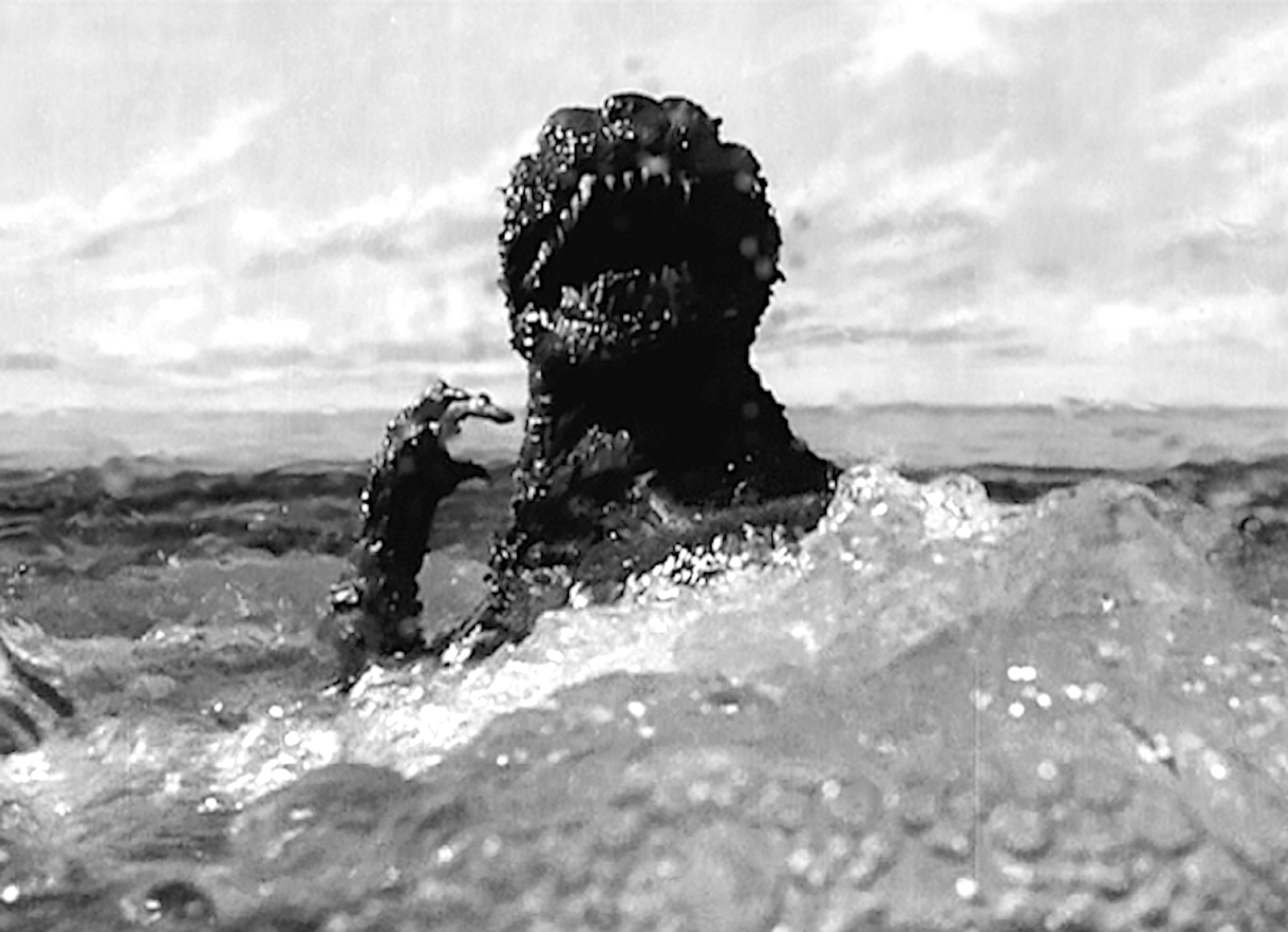 1954’s GODZILLA watery dinosaur death throes b/w 8x10 scene - $6.99