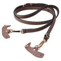 XKE-X Adjustable Leather Crossbody Handbag Strap Brown Gold - $207.72 MXN