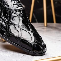 Marco Di Milano Genuine Pirarucu Exotic Lace-Up Oxford Shoes Olivieri Black image 8