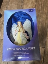 Christmas Fiber Optic Angel Porcelain Battery Run Vintage TESTED WORKING  - £21.42 GBP