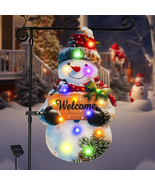 Lighted Christmas Garden Flag 22X13, 8 Modes Double Sided Solar Christma... - $43.29 CAD