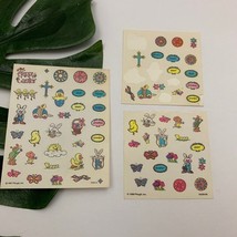Vintage 80s Plough Inc Stickers Lot Easter Theme Eggs Chicks Bunny Flora... - $9.89