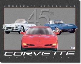 Corvette- 45 Years on a new Tin Metal Sign - £17.25 GBP