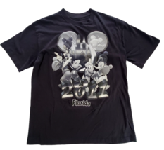 Disney Walt Disney World Florida 2011 Black T Shirt Raised Graphic Adult XL - £15.37 GBP