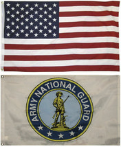 Wholesale Combo Lot 3&#39; X 5&#39; Usa American &amp; Us Army National Guard Flag 3X5 - £17.95 GBP
