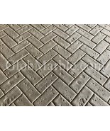 Herringbone Brick Pattern Concrete Stamps SM 4100. Stamped Brick Concrete. - $46.18+