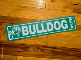 MAN CAVE Street Sign BULLDOG BULL DOG BLVD BOULEVARD   23&quot; X 5 &quot; #64 - £7.72 GBP