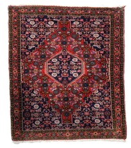 Handmade Vintage Persian Tabriz Rug 2.2&#39; x 2.6&#39; (70cm x 80cm) 1960s -1C1076 - $266.30