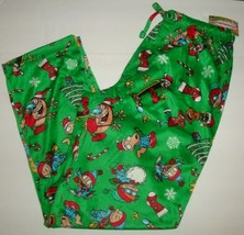 Nickelodeon Characters Men&#39;s Christmas Superminky Fleece Sleep Pajama Pants XL - £20.36 GBP