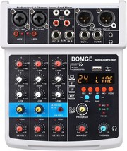 Bomge 4 Channel Mini Dj Audio Sound Mixer Interface With Mp3、 Usb,, White - $57.99