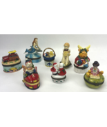 8 x Vintage Trinket Boxes Ceramic Christmas Beach Woody Mother Goose Mer... - $63.75 CAD