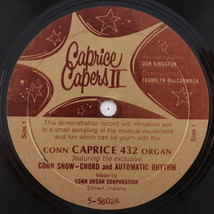 Don Kingston, Franklyn MacCormack – Caprice Capers II 33 rpm 7&quot; Record 5... - $6.65