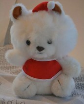 Vintage Japan White Plush Teddy Bear Wind Up Musical Toyland Christmas kitchmas - £18.26 GBP