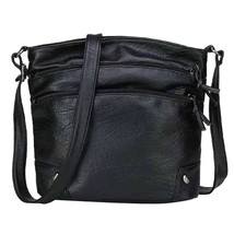 Vintage Women PU Leather Multi Layers  Crossbody Messenger Bag Casual Ladies Sol - £87.09 GBP