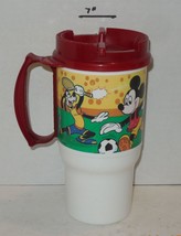 Vintage Walt Disney World All Star Resort Sports Souvenir Mug Cup Plastic Red - £19.46 GBP