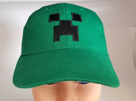 Jinx Minecraft Green Creeper video game gamer snapback hat cap - £7.43 GBP